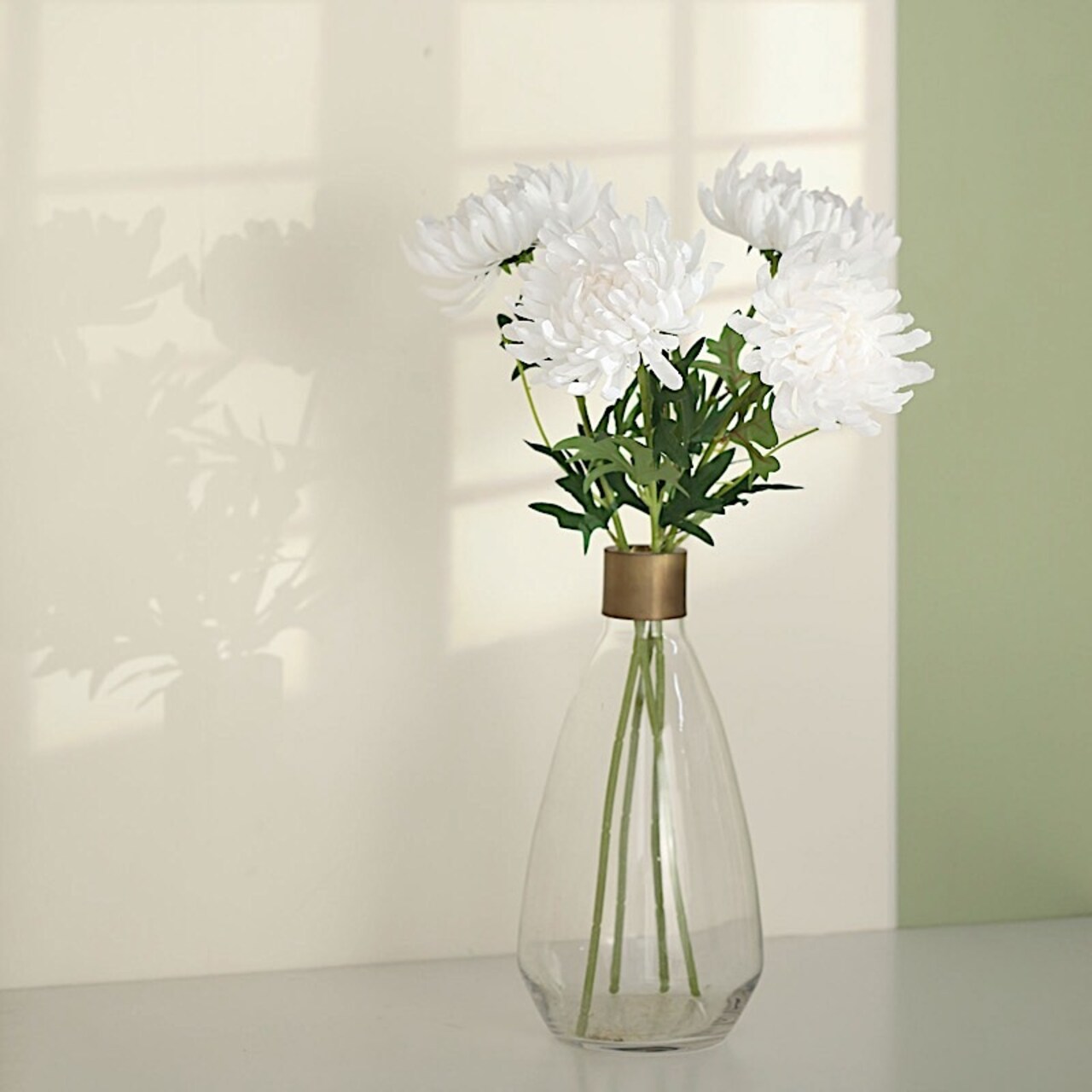 3 Stems 27" Long Artificial Chrysanthemum SILK FLOWERS